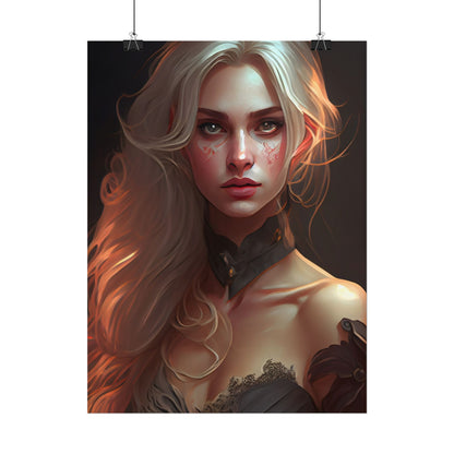 Blonde Beauty: Artistic Portrait of a Woman - Poster