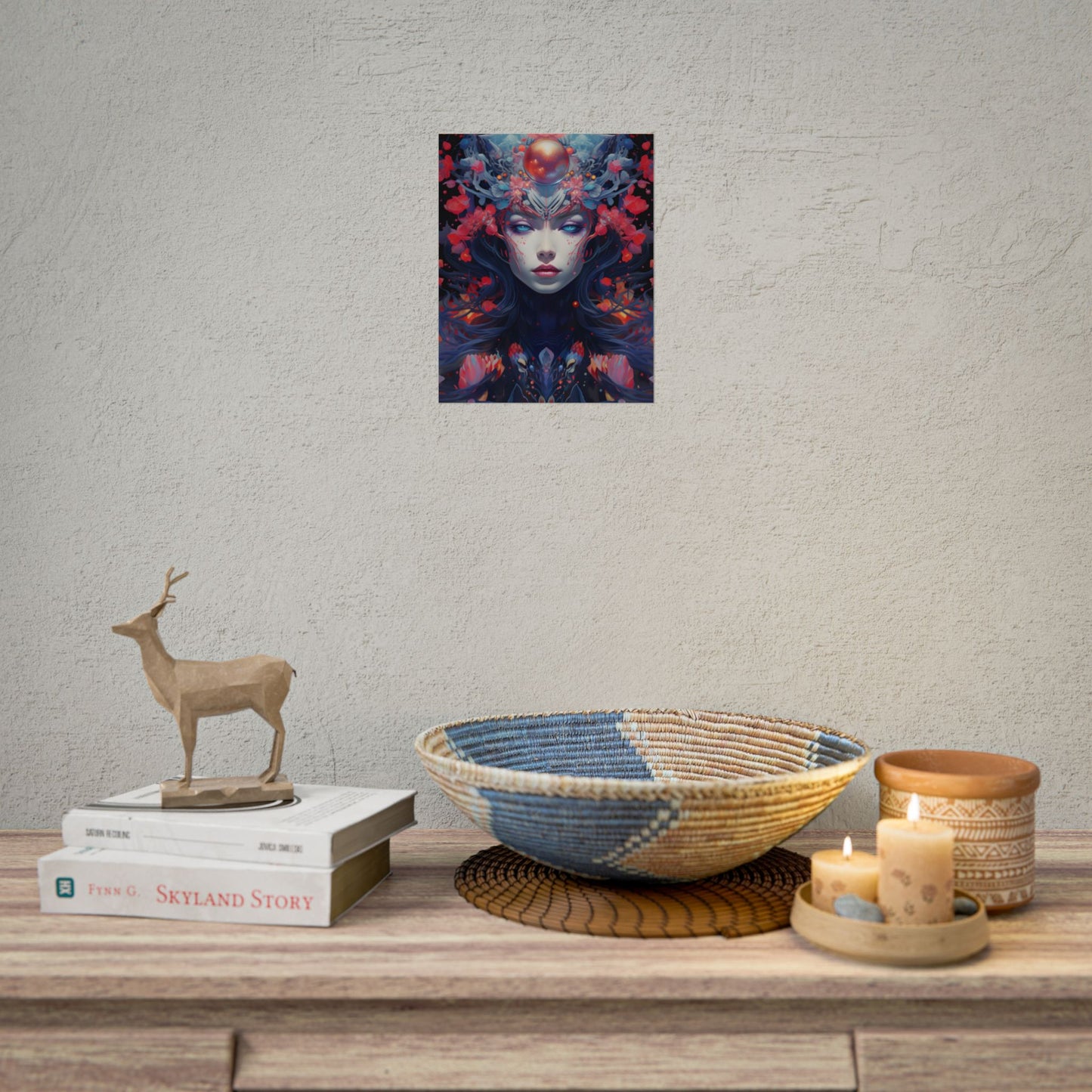 Otherworldly Celestial Dreams: Starry Night Artwork - Poster
