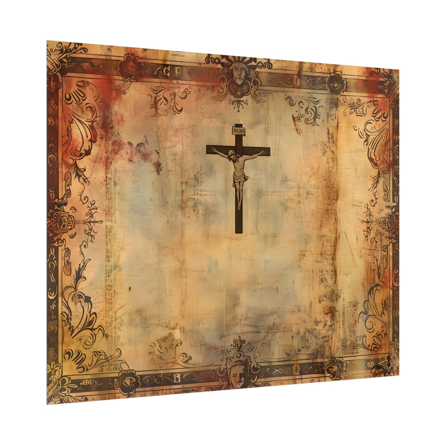 Vintage Biblical Art Print: A Historical Scene - Poster