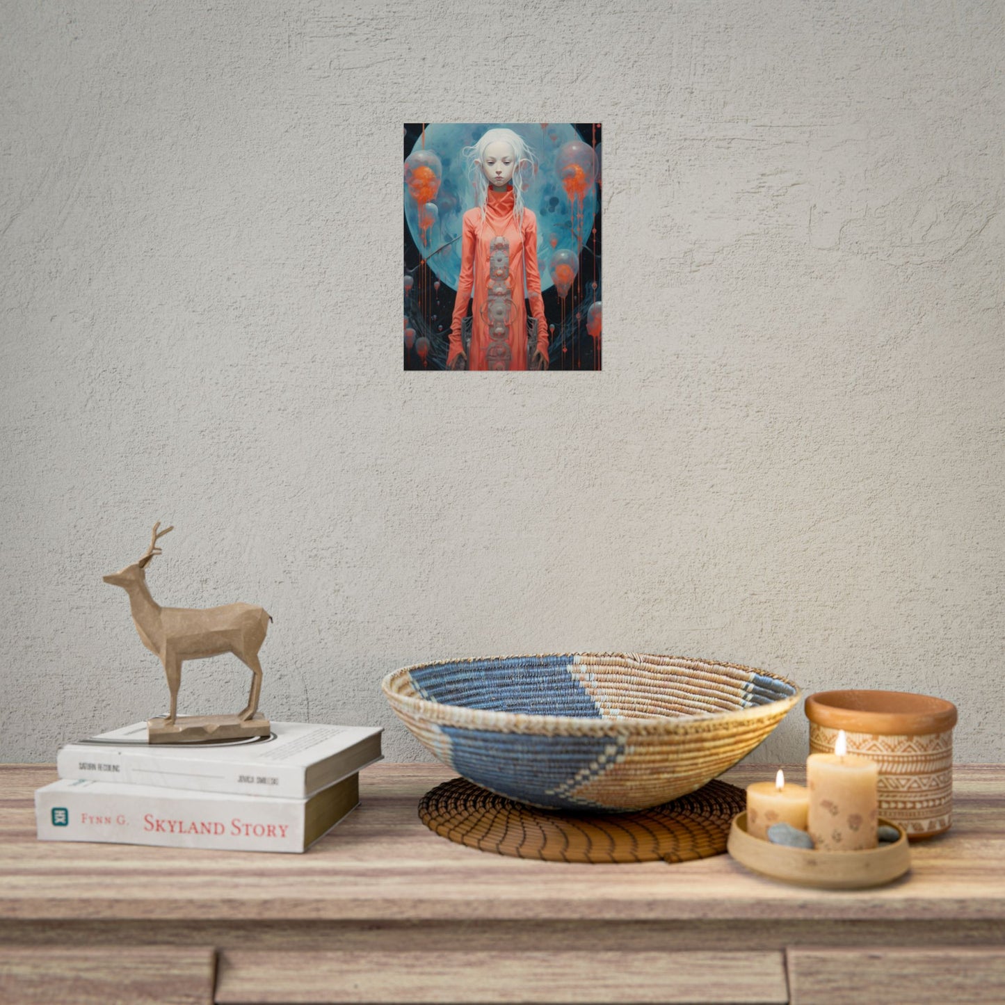 Celestial Dreams: Vibrant Stars and Planets Art - Poster