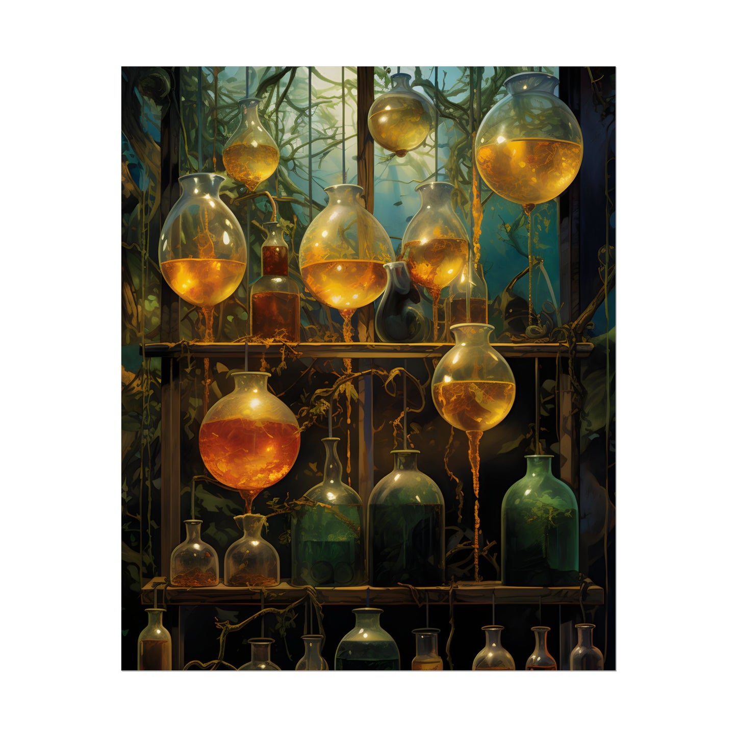 Vigors and Plasmids: Mysterious Lab Equipment Artwork - Poster