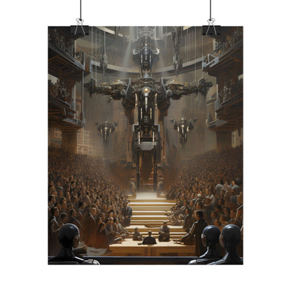 Robot Symphony: Elevated View of Robot Orchestra - Poster