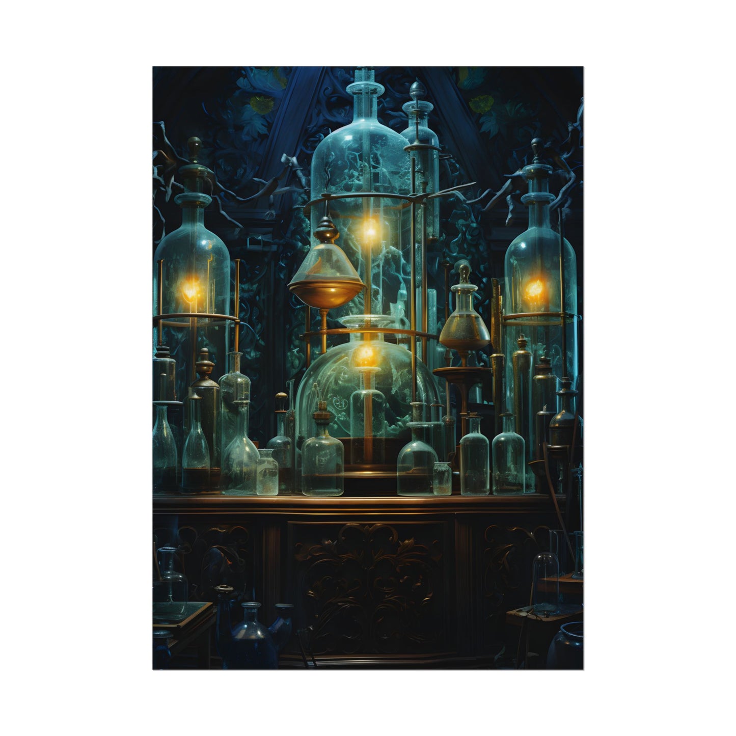 Laboratory Scene: Scientist in Chemical Research - Poster