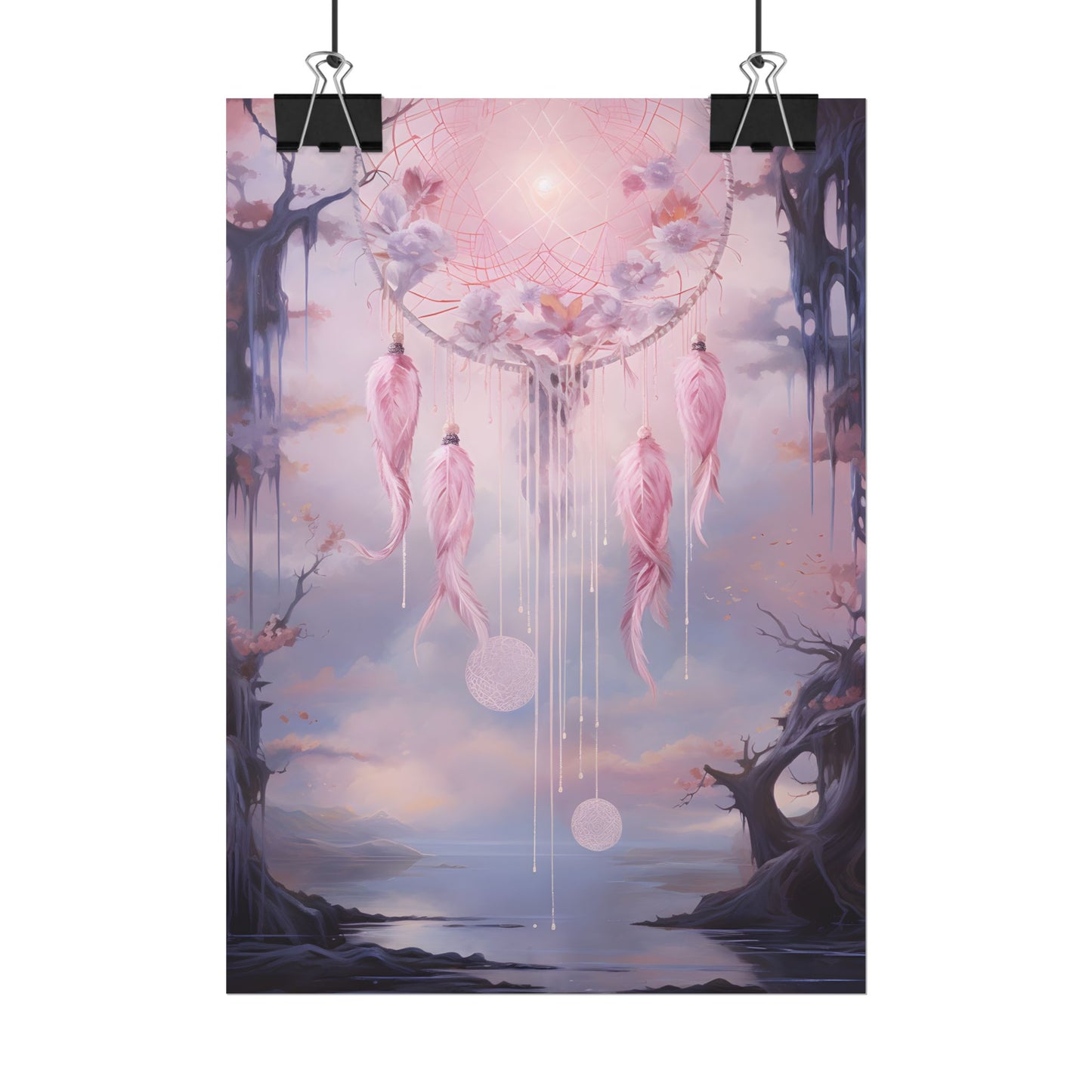 Ethereal Dreamcatcher Realm: Surreal Dreamscape Art - Poster