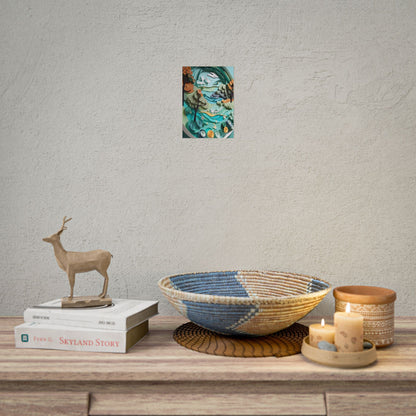 Eye-Catching Beach Landscape: Paper Quilling Art - Poster
