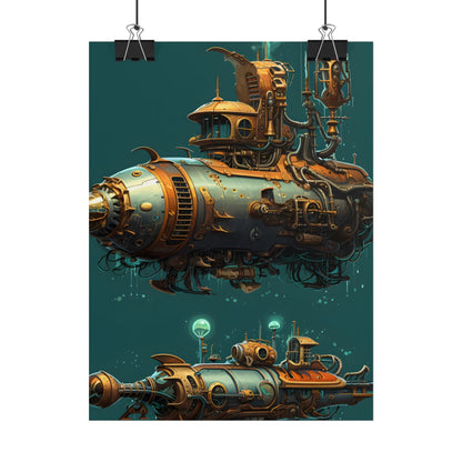 Steampunk Undersea Adventure: Captain Nemos' Submarine Odyssey - Poster
