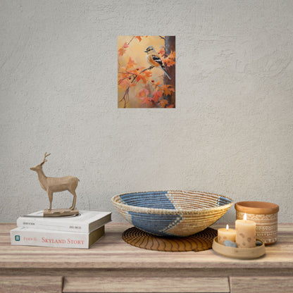 Vibrant Autumn Oak: Realistic Oil Painting - Poster