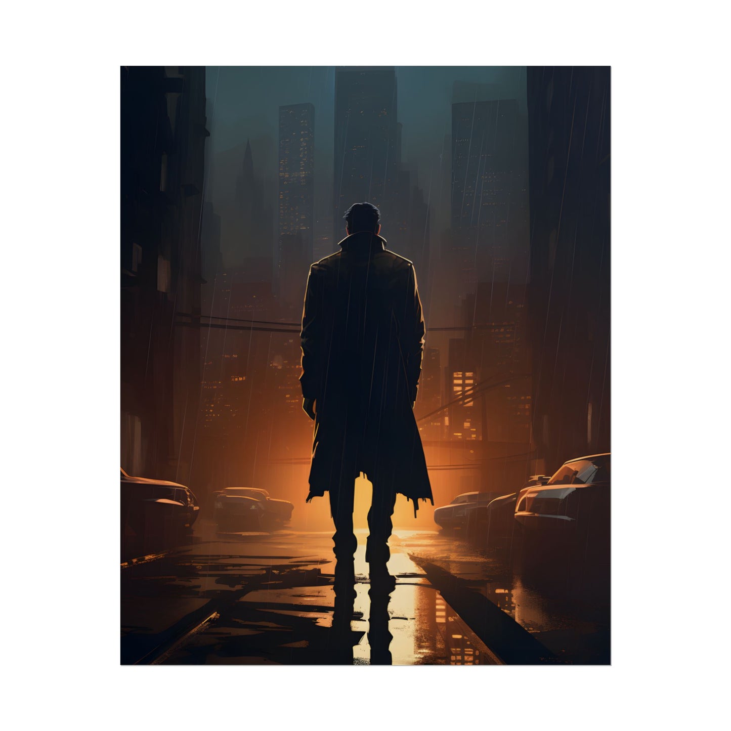 Urban Fantasy Detective: Serious Investigator Artwork - Poster