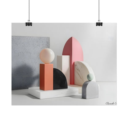 Minimalist Black & White Geometry Product Design: Artwork - Poster