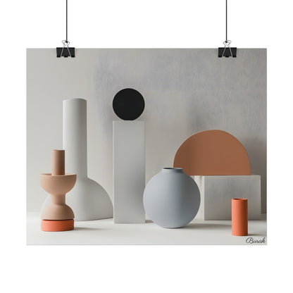 Minimalist Simple Geometric Jewelry: Close-Up View - Poster