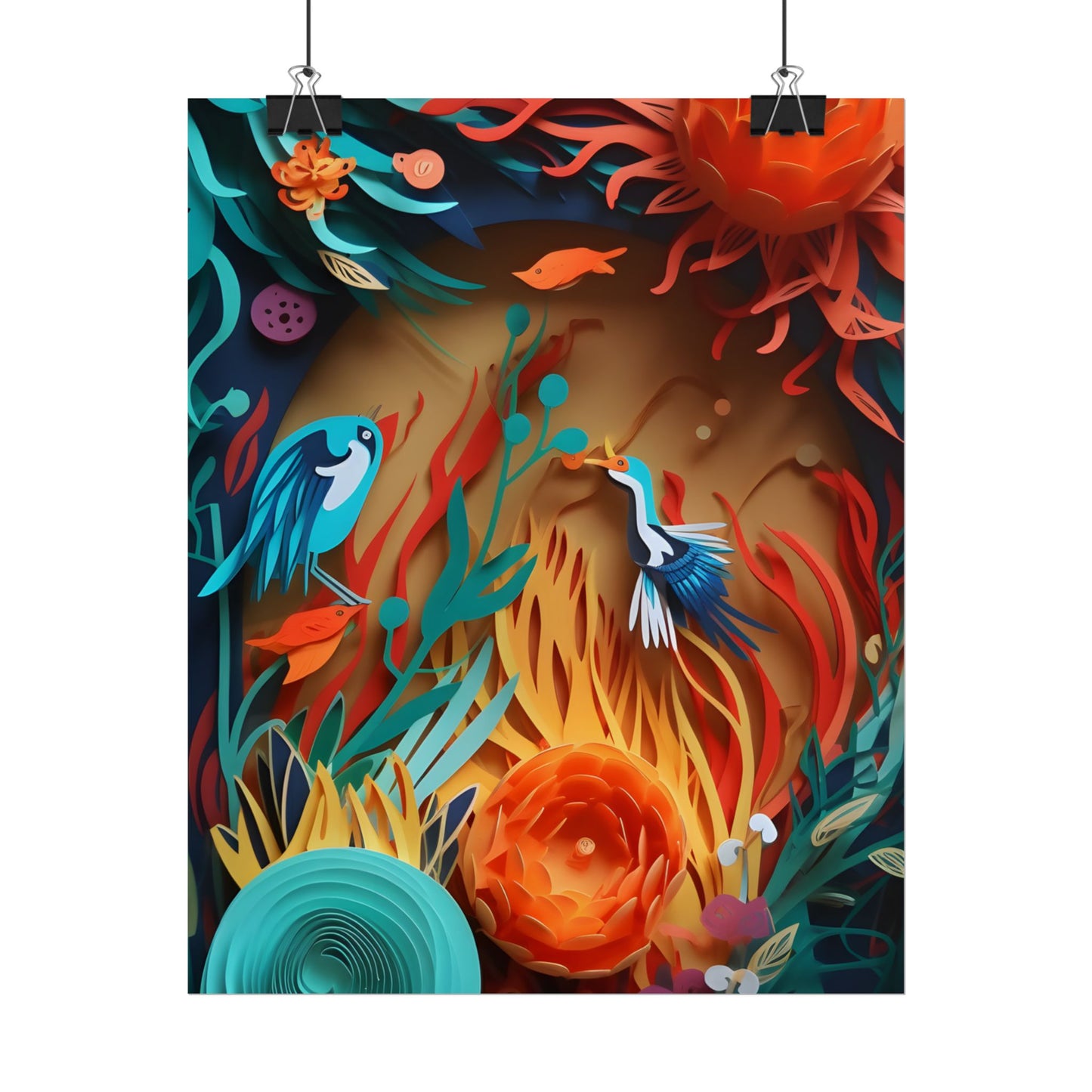 Eye-Catching Paper Quilling Indian Landscape Artwork - Poster