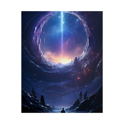 Black Hole Galaxy: Cosmic Digital Artwork - Poster