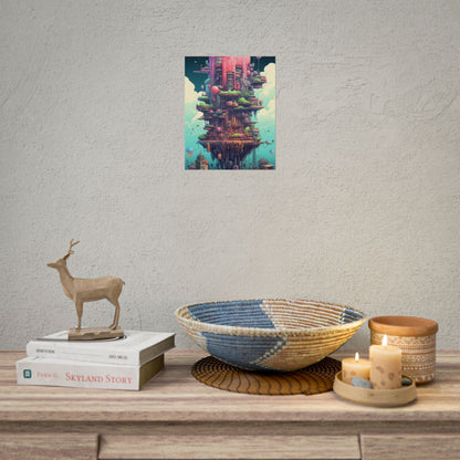 Gamified Pixelated Cyber-Pets: Colorful Digital Art - Poster