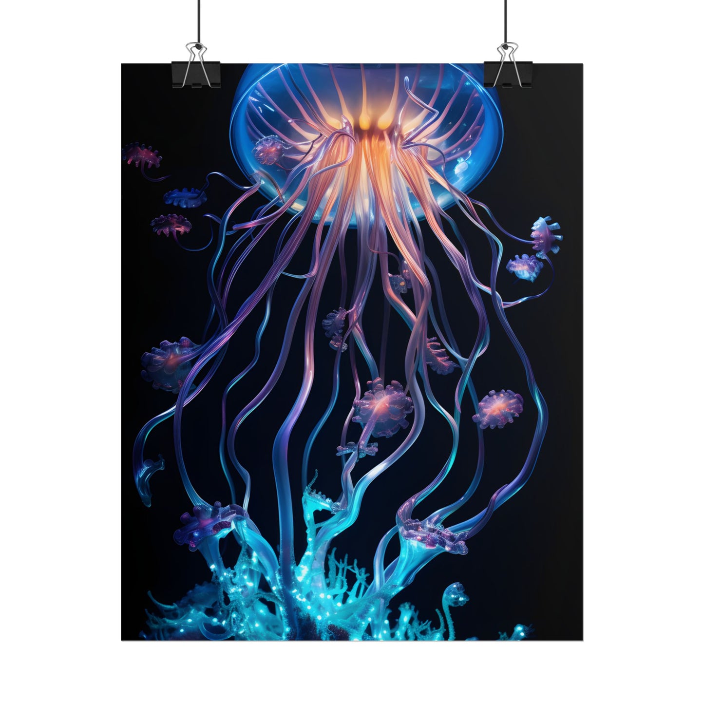 Bioluminescent Oceanic Ballet: A Mesmerizing Performance - Poster