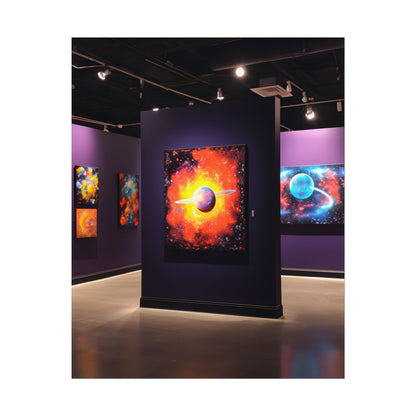 Celestial Art Gallery: Indoor Space with Dark-Light Contrast - Poster