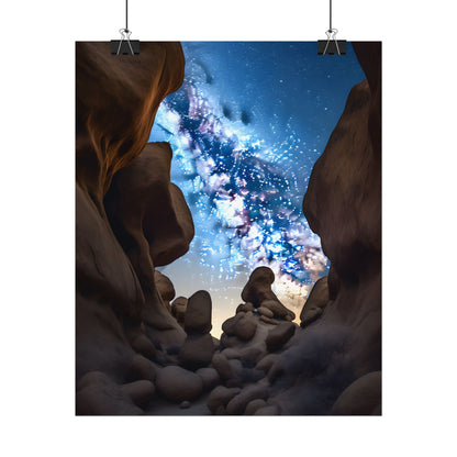 Stargazing Night Sky: Celestial Beauty of the Universe - Poster