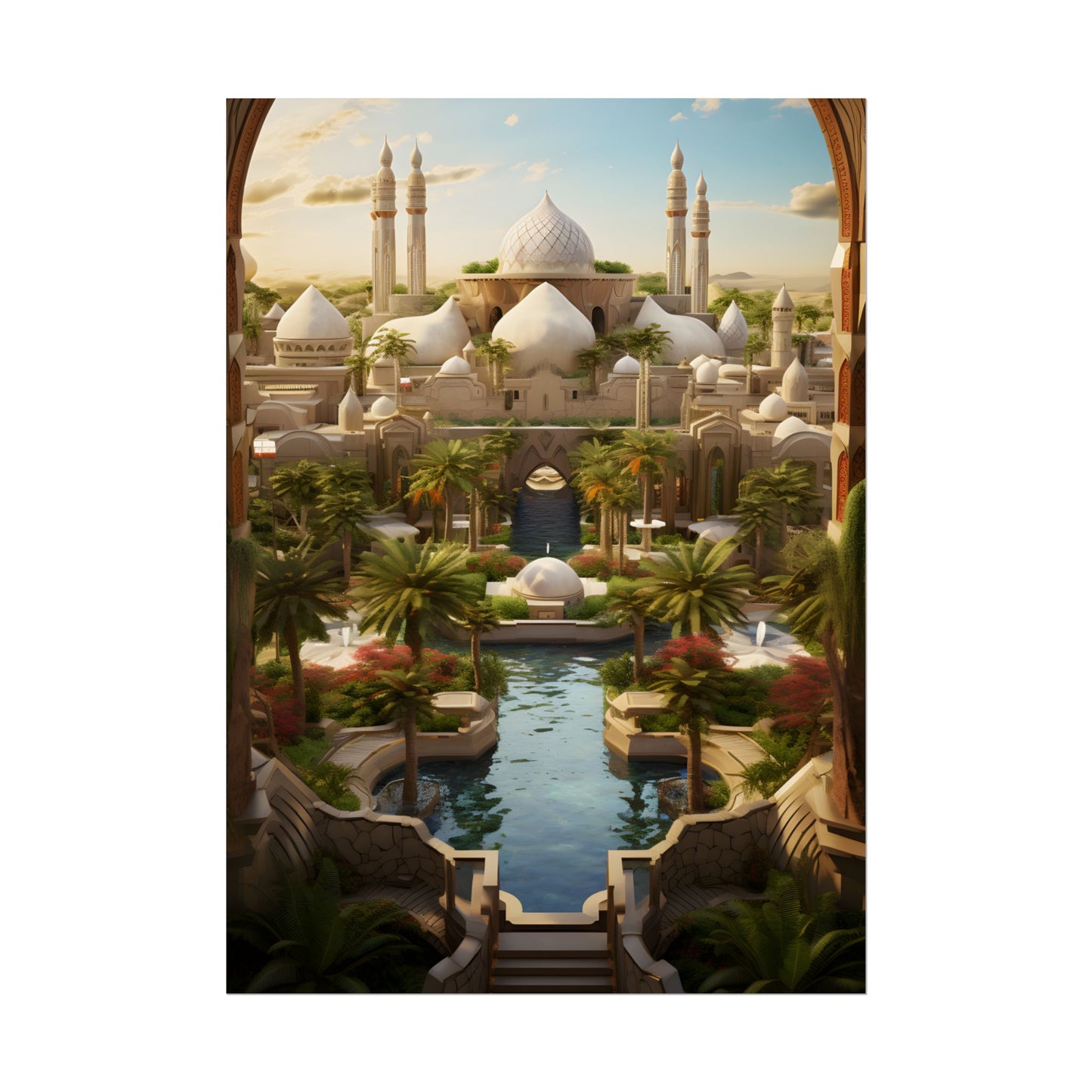 Desert Oasis Dreams: Arabian Nights-Inspired Artwork - Poster