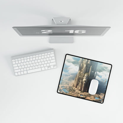 Breathtaking Floating City: Elevated Architecture - Desk Mat