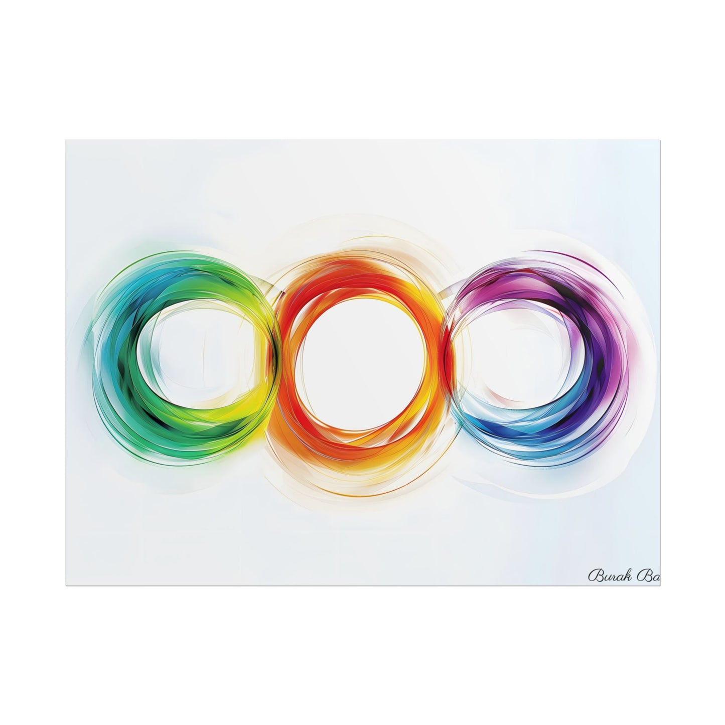 Colorful Swirls: Graphic Art Design - Poster