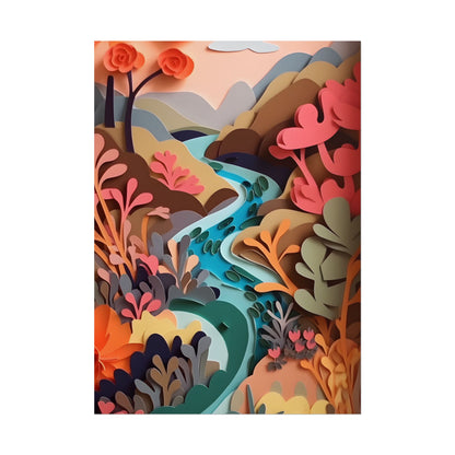 Eye-Catching American Landscape: Paper Quilling Art - Poster