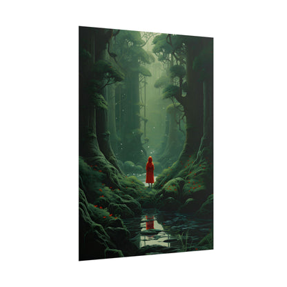 Casual Outdoors: Person in Nature Artwork - Poster