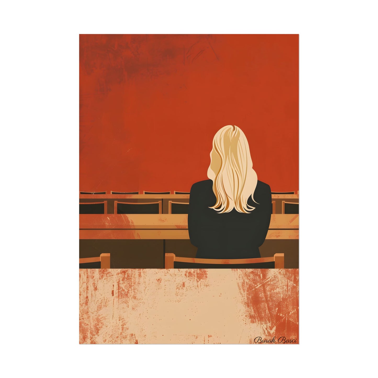 Minimalist Portrait: Blonde Woman in 20[4] Batch Poster Art - Poster