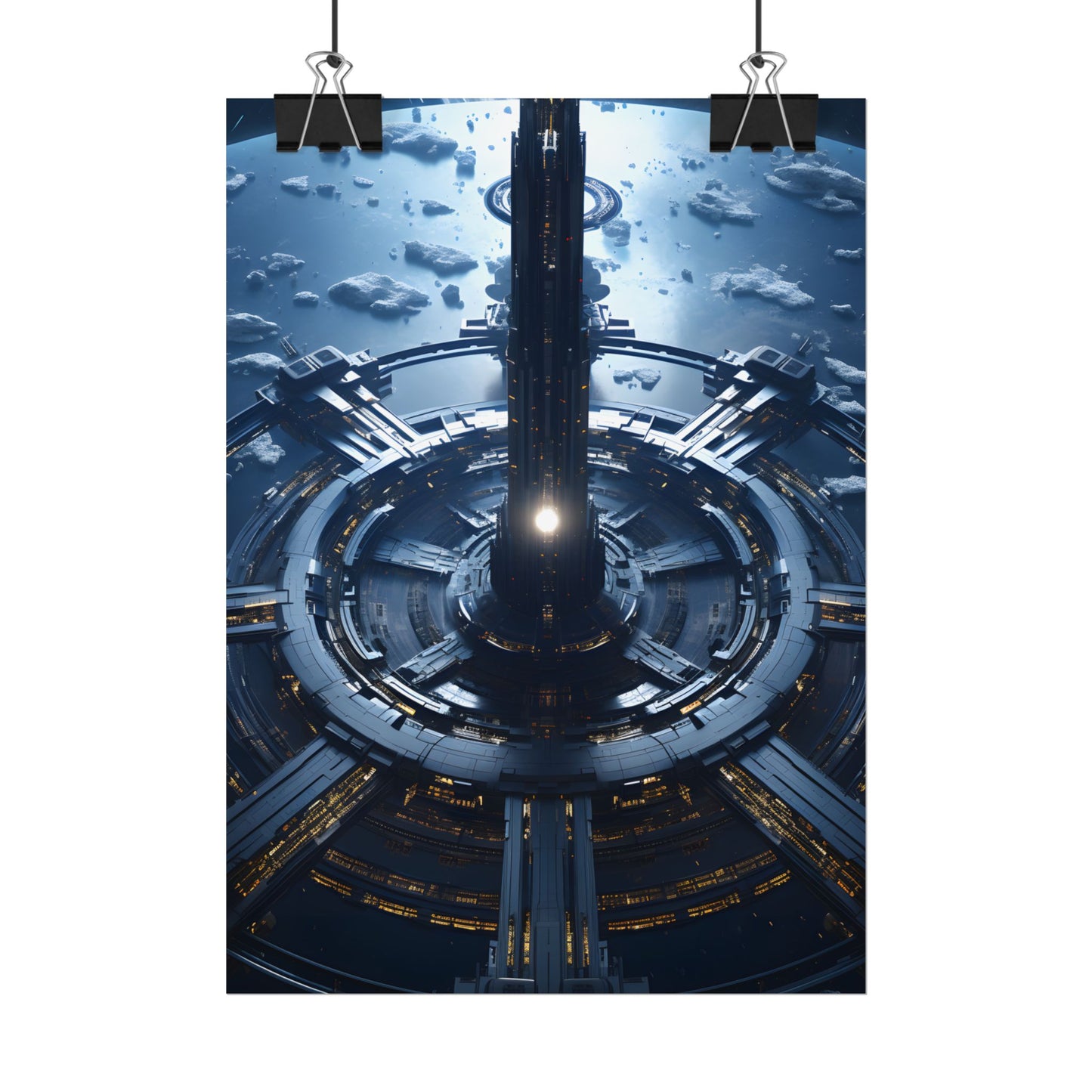 Cosmic Space Station: A Glimpse of Home in the Stars - Poster