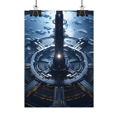 Cosmic Space Station: A Glimpse of Home in the Stars - Poster