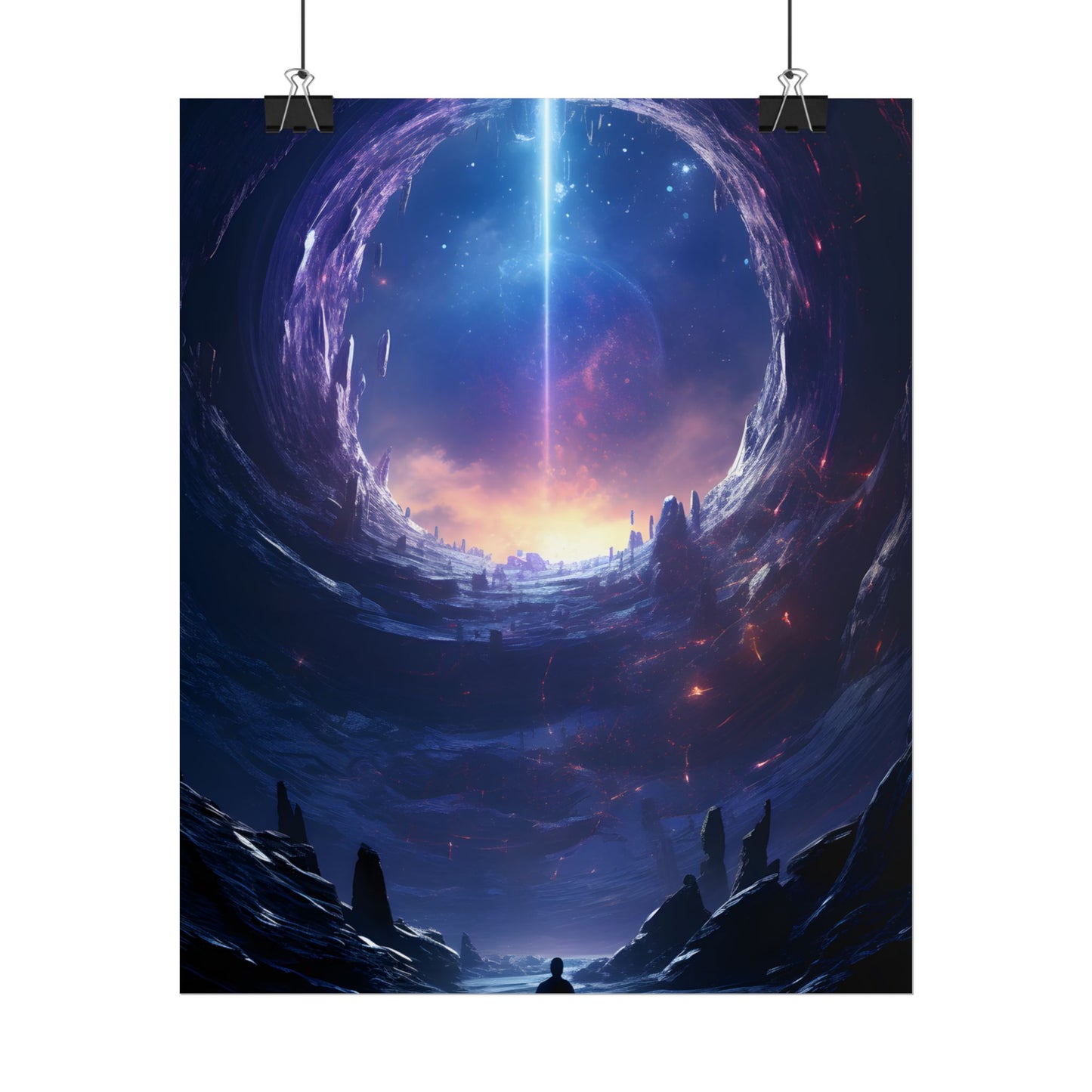 Black Hole Galaxy: Cosmic Digital Artwork - Poster
