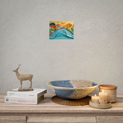 Magical Peaceful Beach: Paper Quilled Serenity - Poster