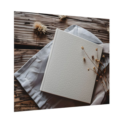 Minimalist Notebook with Embossed Dot Pattern - Poster