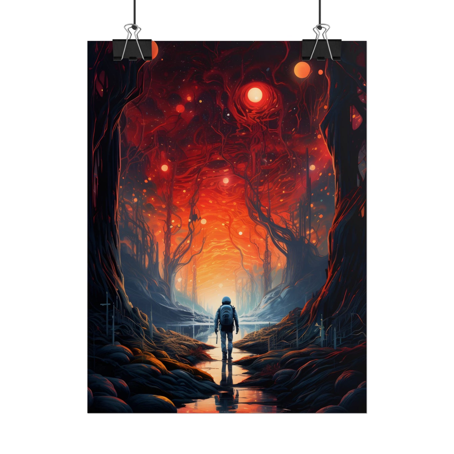 Futuristic Wilderness Explorer: Sci-Fi Adventure Digital Art - Poster