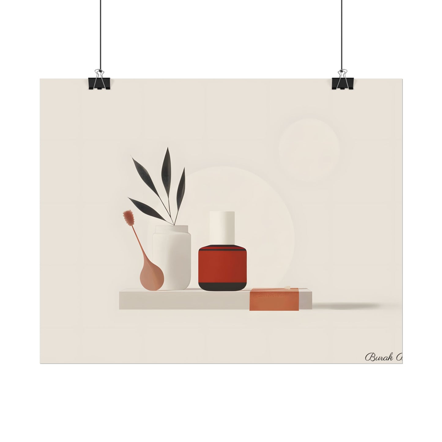 Minimalist Electronic Device: Bold Modern Art Illustration - Poster