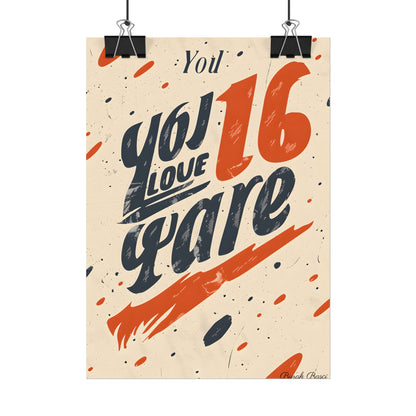 Vintage Distressed Poster Art: Red A - Poster