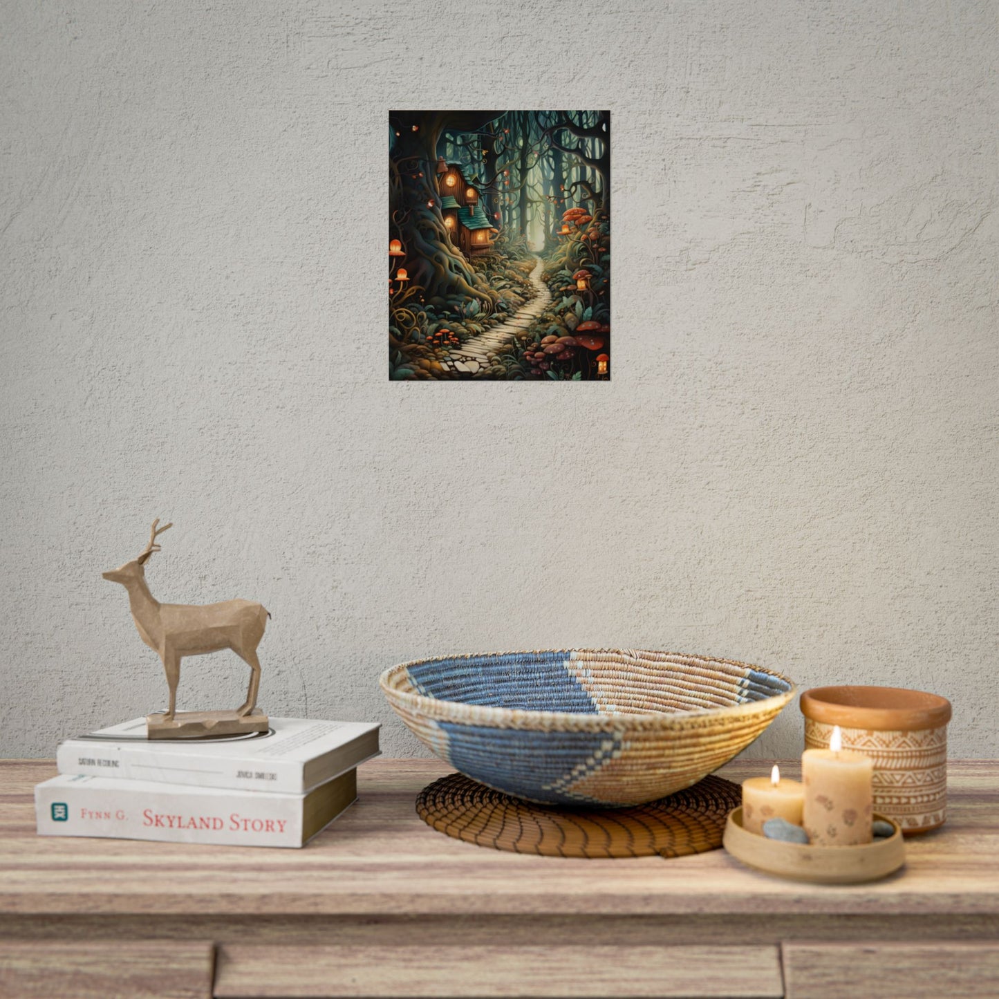 Whimsical Cartoon Forest Scene - Poster