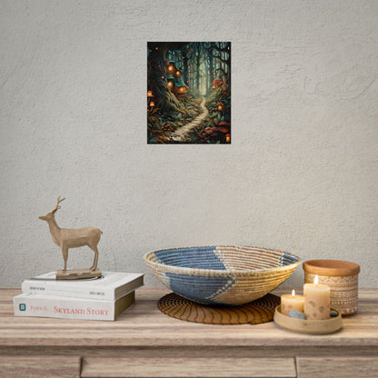 Whimsical Cartoon Forest Scene - Poster