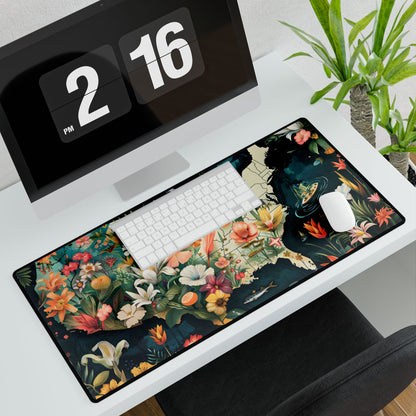 Beautiful Florida State Map: Vibrant Geographic Artwork - Desk Mat