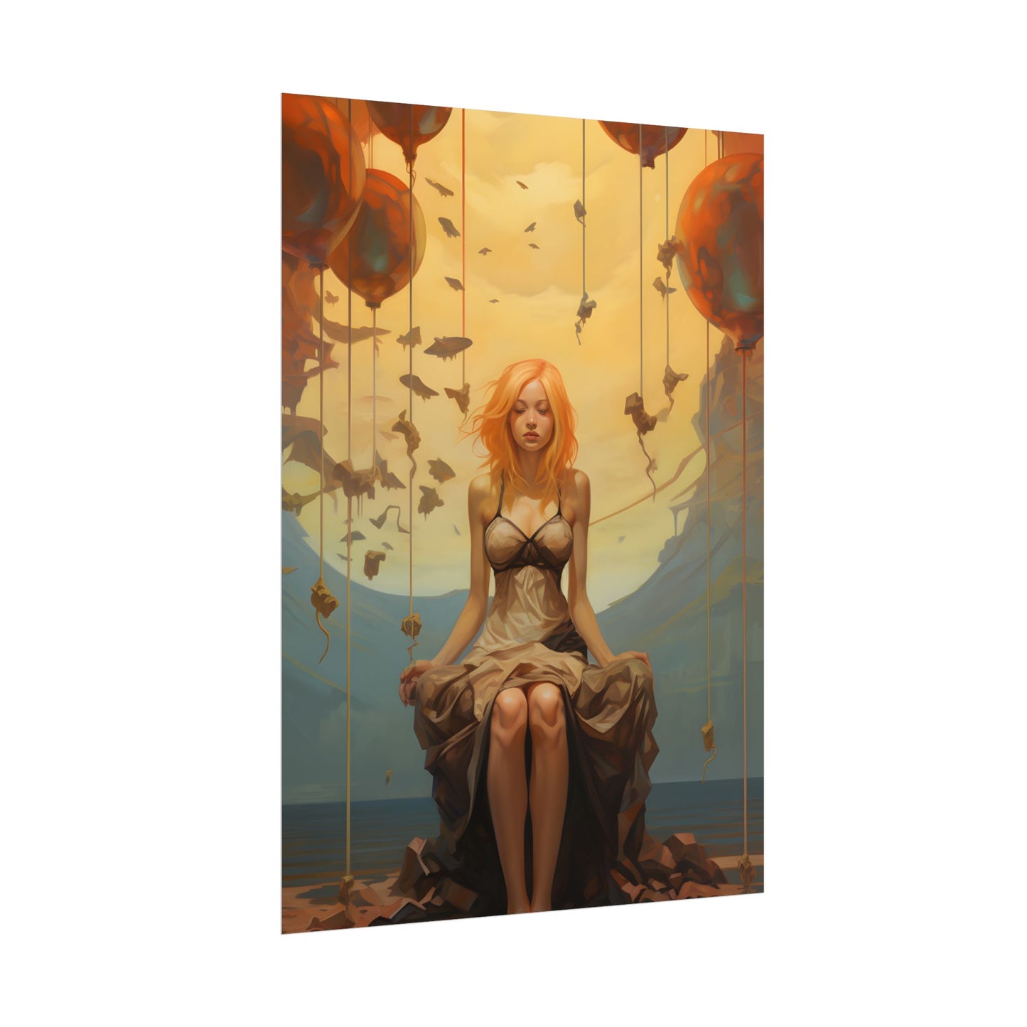 Leg Study in Natural Light: Dark Art Photography - Poster