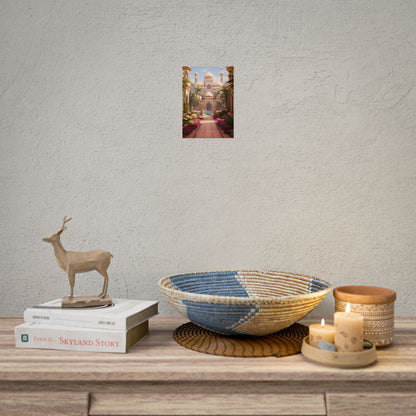 Hidden Arabian Desert Paradise: Serene Oasis Art - Poster