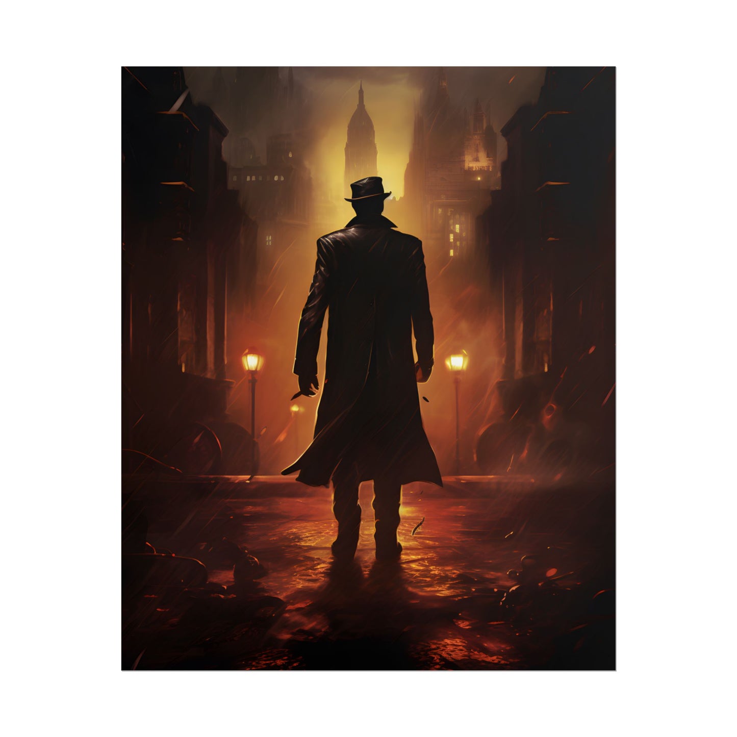 Urban Fantasy Detective: Mystery Graphic Novel Artwork - Poster