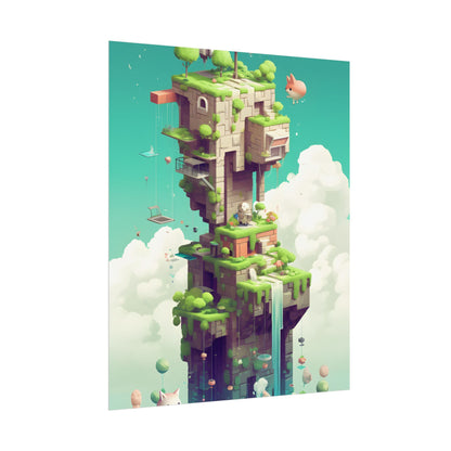 Pixelated Cyber-Pet World: A Group of Colorful Creatures - Poster