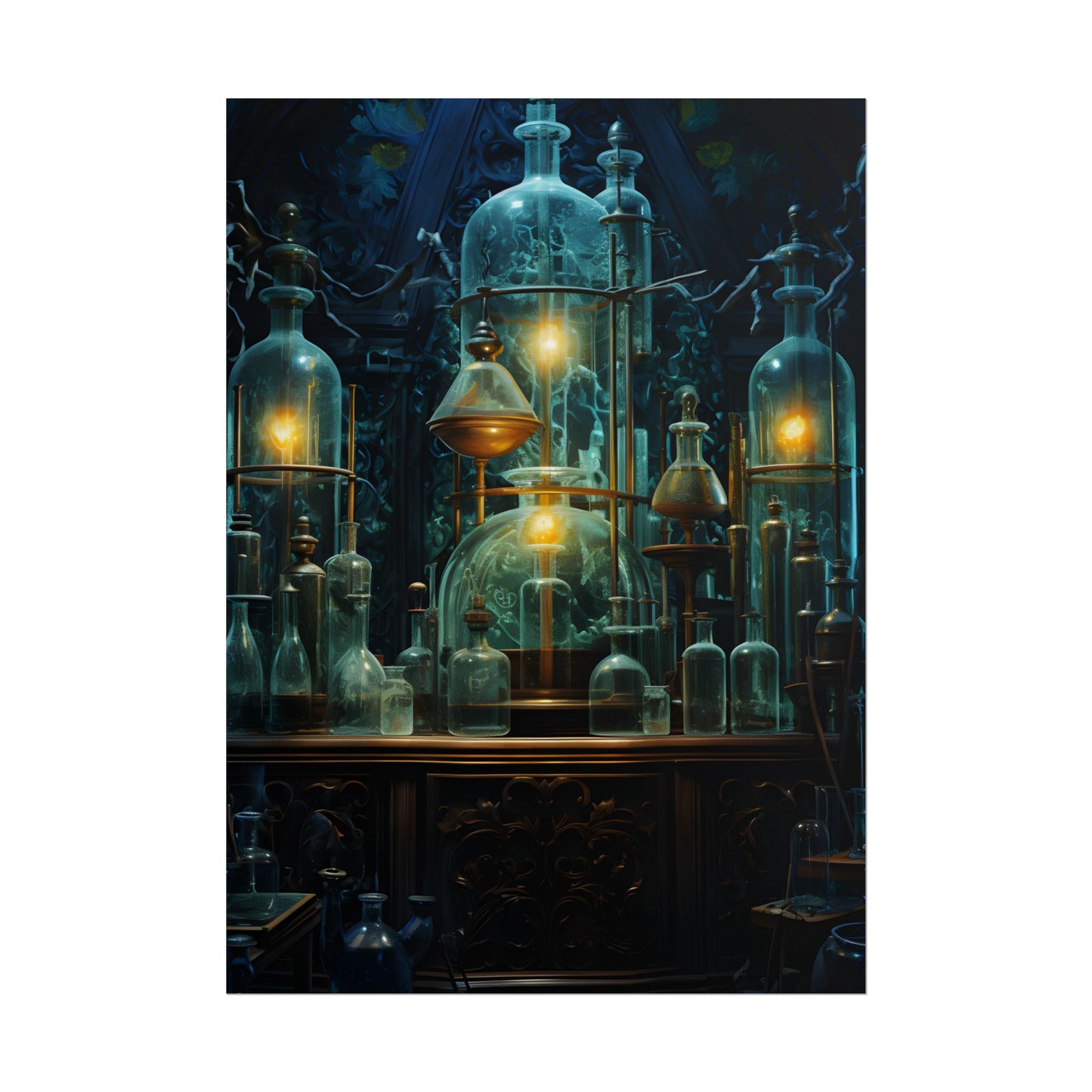 Laboratory Scene: Scientist in Chemical Research - Poster