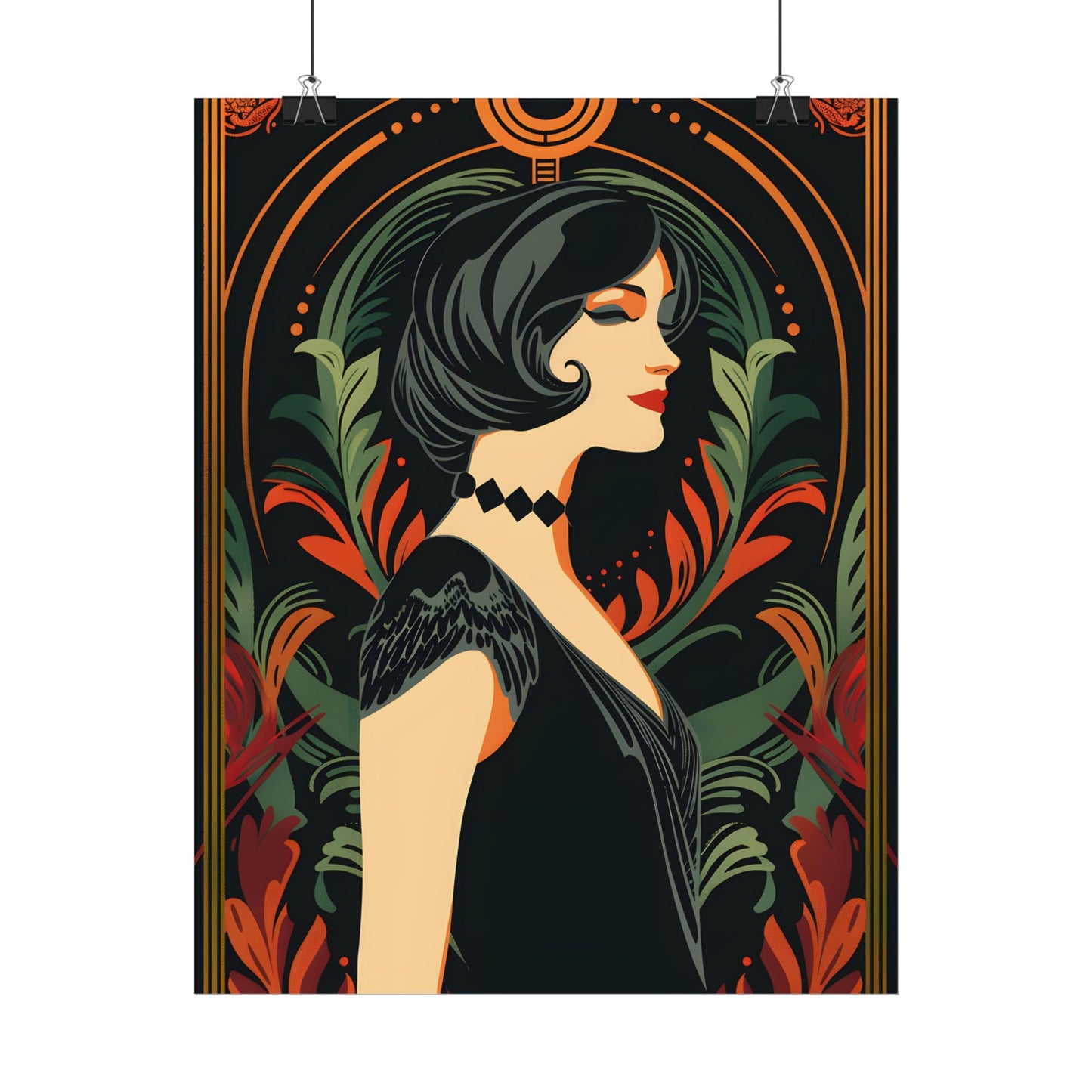 Elegant Vintage Poster: A Woman's Enchanting Presence - Poster