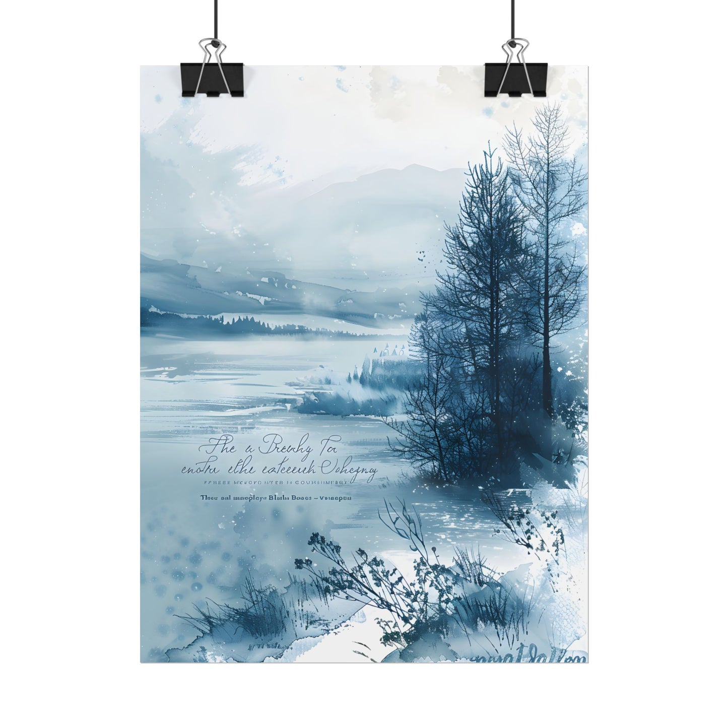 Peaceful Serenity: Winding River and Forest Reflections - Poster