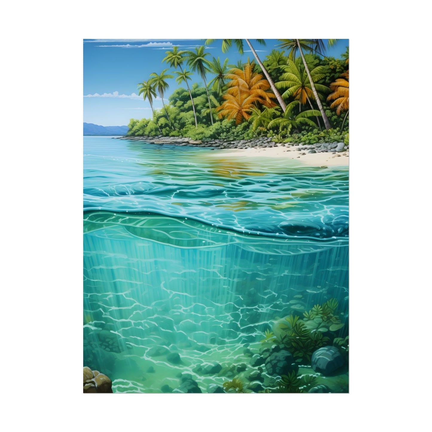 Tropical Island Paradise: Serene Natural Beauty - Poster