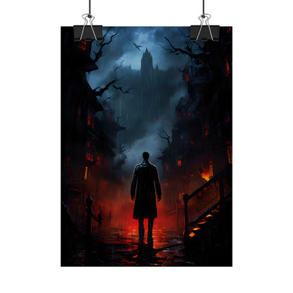Urban Fantasy Noir: Nighttime Detective Artwork - Poster