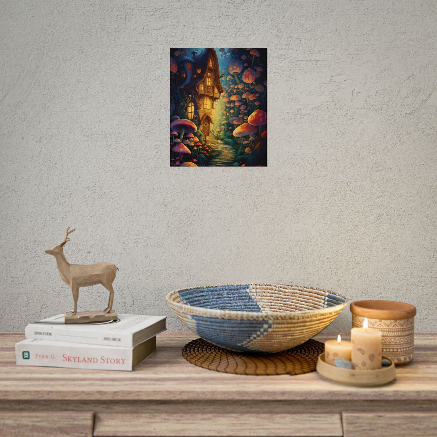 Enchanted Forest Whimsy: Vibrant Fairy Tale Artwork - Poster