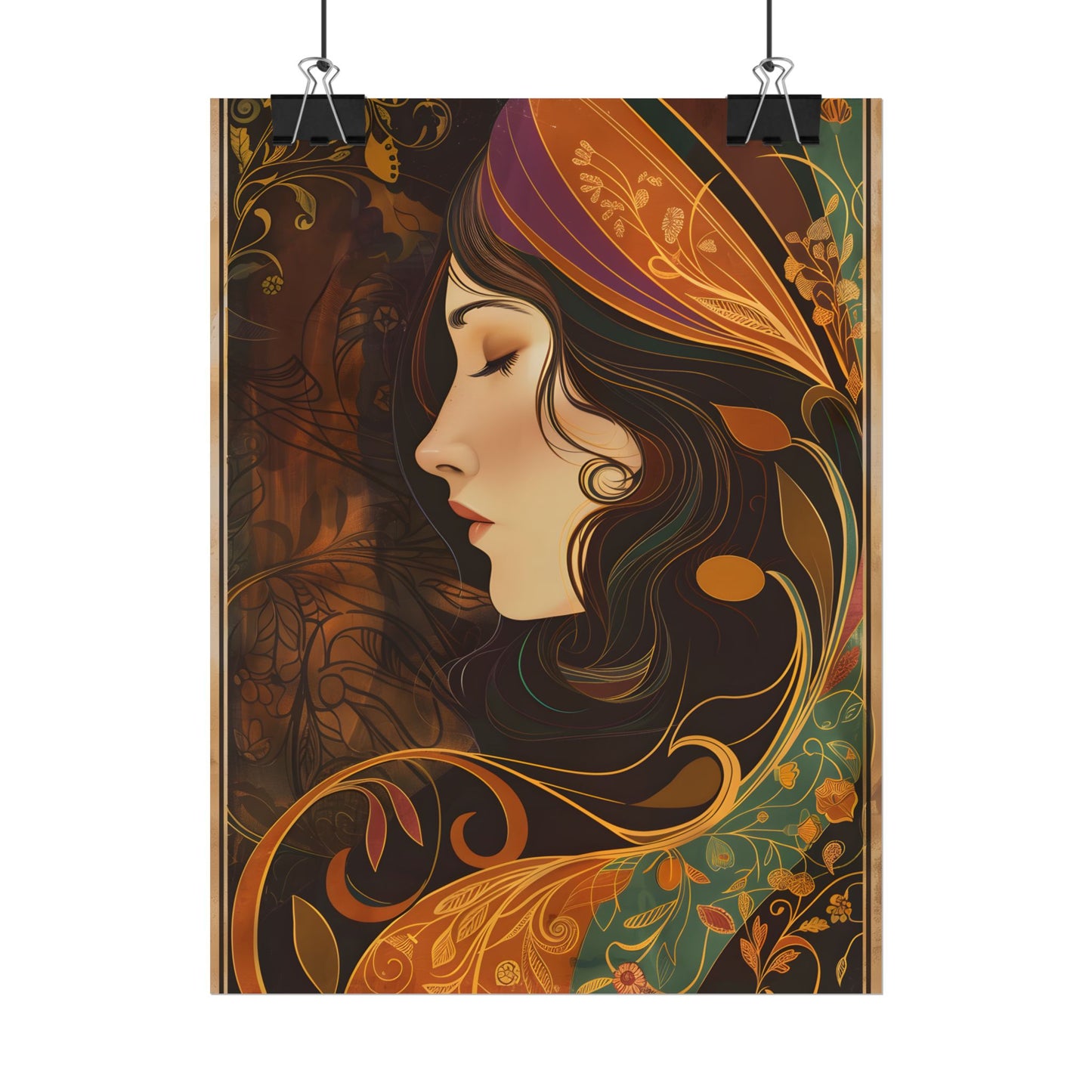 Vintage Art Nouveau Poster: Elegant Design - Poster