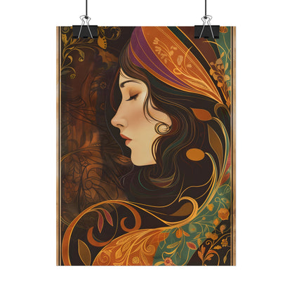 Vintage Art Nouveau Poster: Elegant Design - Poster