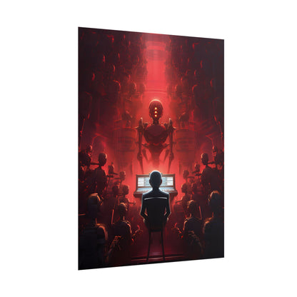 Robot Symphony: Futuristic Music Art - Poster